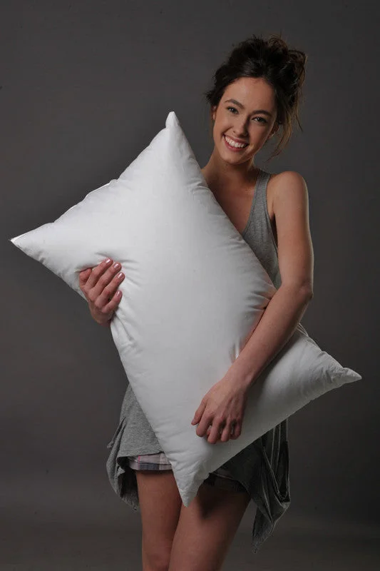 Soft and Fluffy Pillows for Bedroom ComfortStandard Size Firm Pillow 95% White Snow Goose Down German Batiste TE100