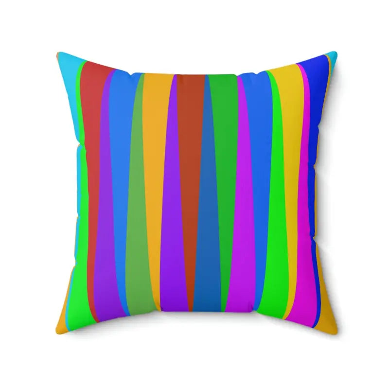 Back Support Pillows for Office ChairsVibrant Striped Polyester Square Pillow for Cozy Living Spaces