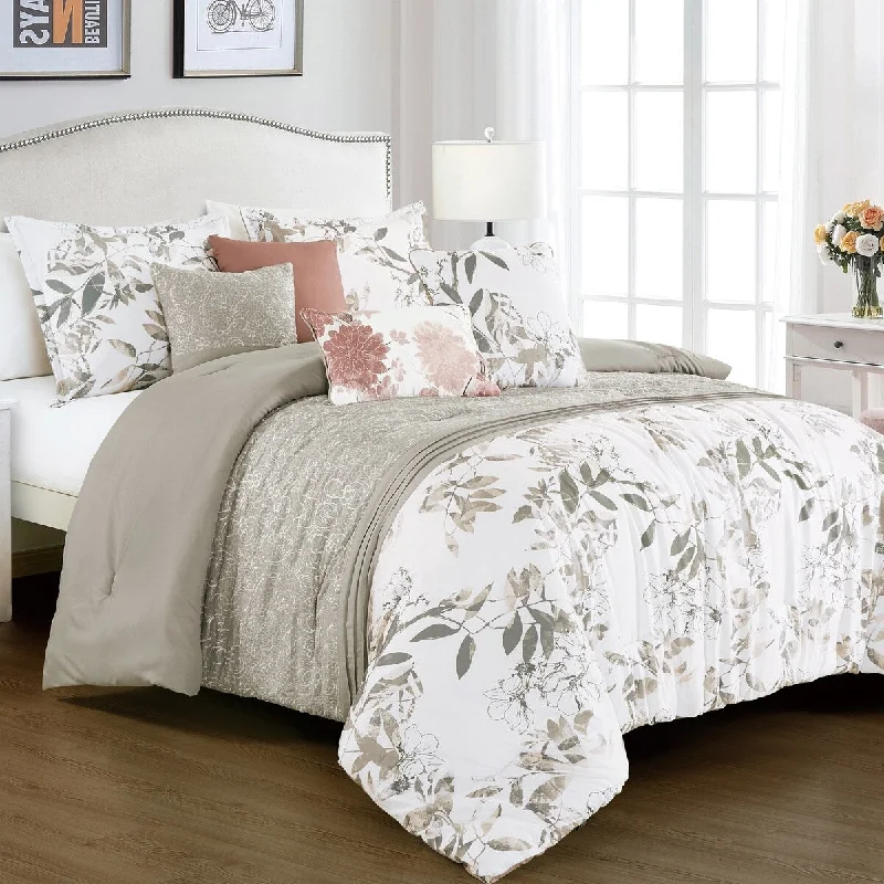 Duck down comforters with a softer feel and good warmth retentionMedina Luxury 7 Piece Comforter set