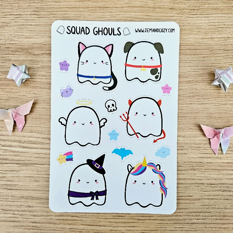 Hypoallergenic Silk Sheets for Sensitive SleepersOriginal Squad Ghouls Sticker Sheet (4x6")