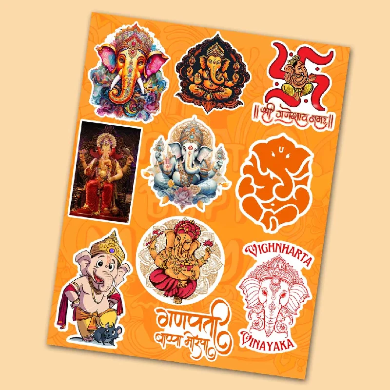 Thermal - Regulating Bamboo Sheets for All - Season ComfortGanpati Bappa Mini Sticker Sheet