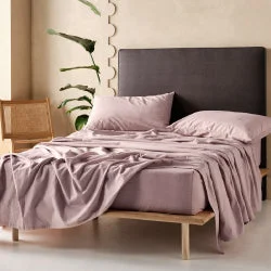 Twin - Size Sheet Sets with a Pillow ProtectorLavender Flannelette Sheet Set