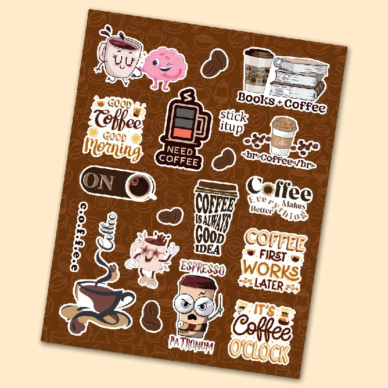 Flat Sheets with a High - Quality Finish for a Luxurious LookCoffee Mini Sticker Sheet