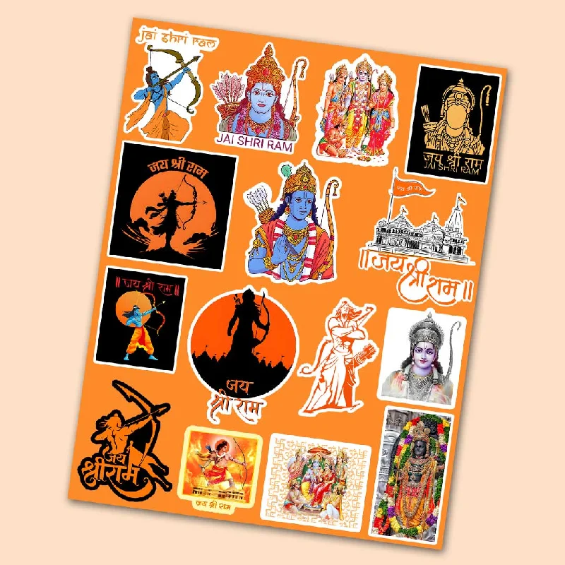 Jersey - Knit Sheets for a Comfortable and Casual BedShree Ram Mini Sticker Sheet