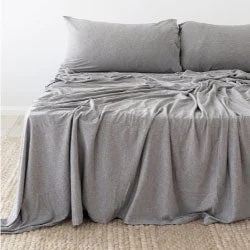 Rayon - Cotton Sheets for a Breathable and Soft BlendBedT Organica Grey Sheet Set