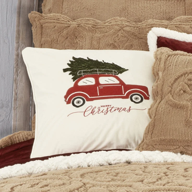 Hypoallergenic Pillows for Allergy SufferersChristmas Car 20" Square Decorative Throw Pillow