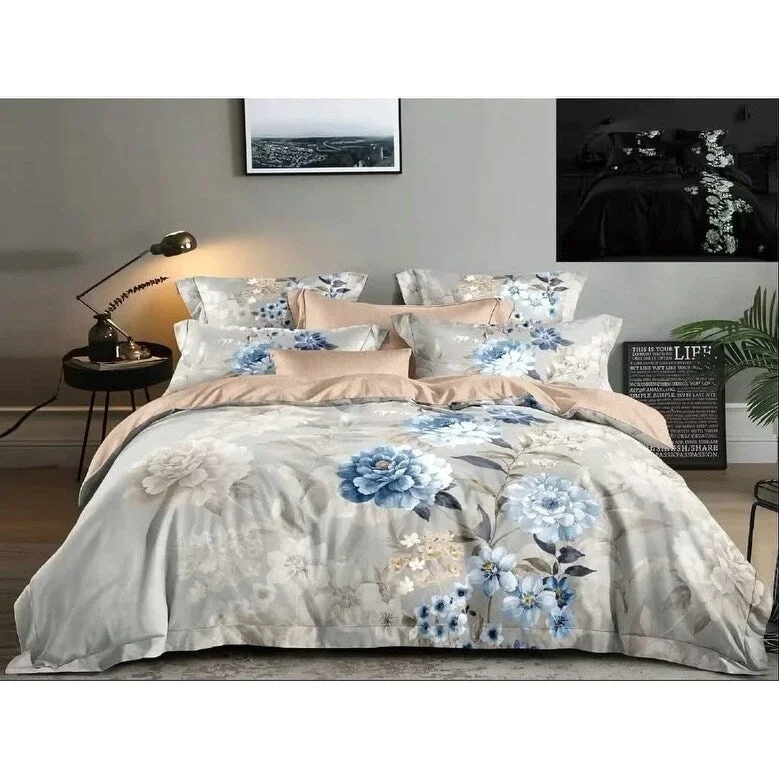 Silk - filled comforters for a luxurious and smooth touchShatex All Season Bedding Comforter Set-7 Piece