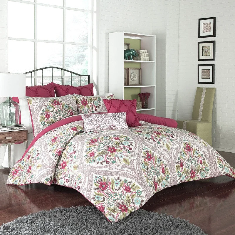 King - size comforters to fit large king - sized beds perfectlyVue Monterey Reversible Cotton 6-piece Comforter Set - Multi