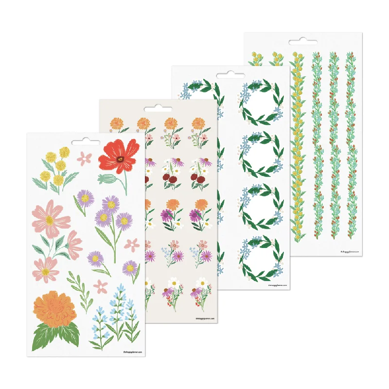 Flat Sheets with a High - Quality Finish for a Luxurious LookBlooming Bouquet - 10 Sticker Sheets