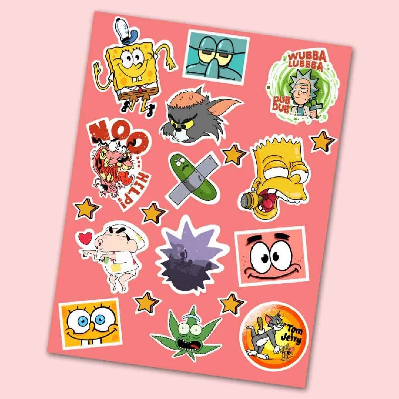 Thermal - Regulating Bamboo Sheets for All - Season ComfortCartoon Mini Sticker Sheet