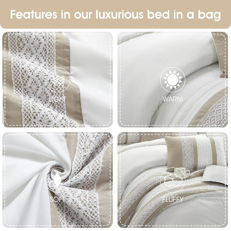 Cotton - filled comforters for a breathable and natural sleep experienceNanshing Krystel 7 Piece Boho Chic Comforter Set