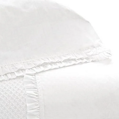 Thermal - Regulating Bamboo Sheets for All - Season ComfortPine Cone Hill Classic Ruffle White Sheet Set