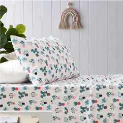 Organic Flannel Sheets for a Natural and Warm SleepPlant Printed Microfibre Sheet Set