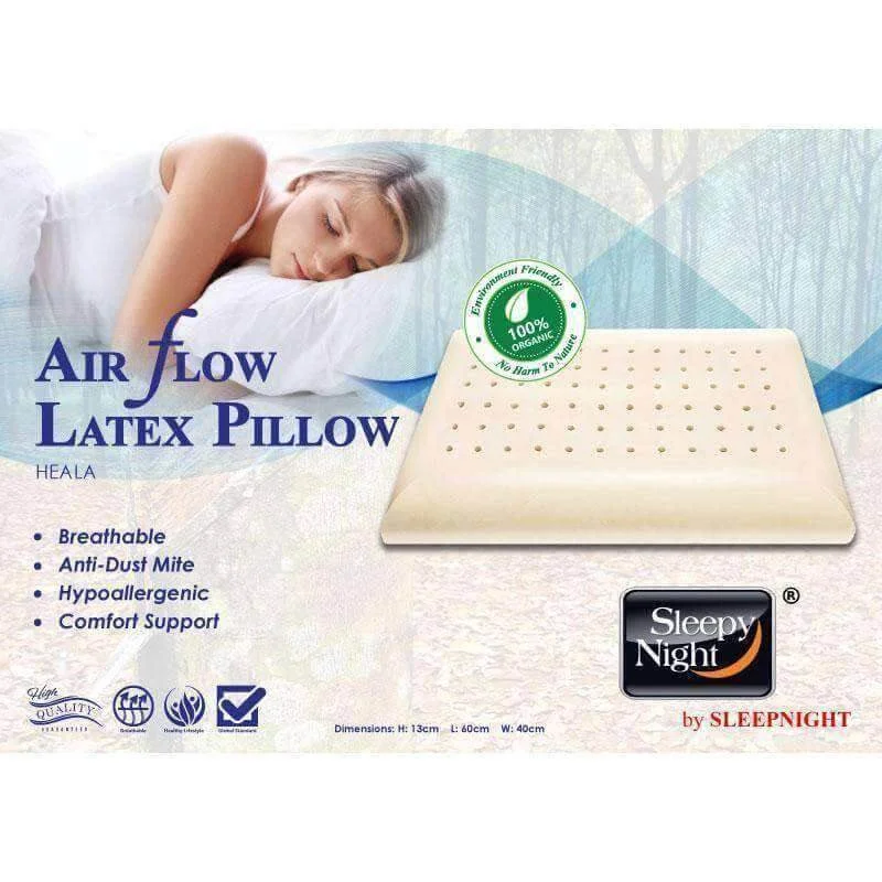 Velvet Pillows for a Touch of EleganceSleepy Night Air Flow Organic Natural Latex Pillow