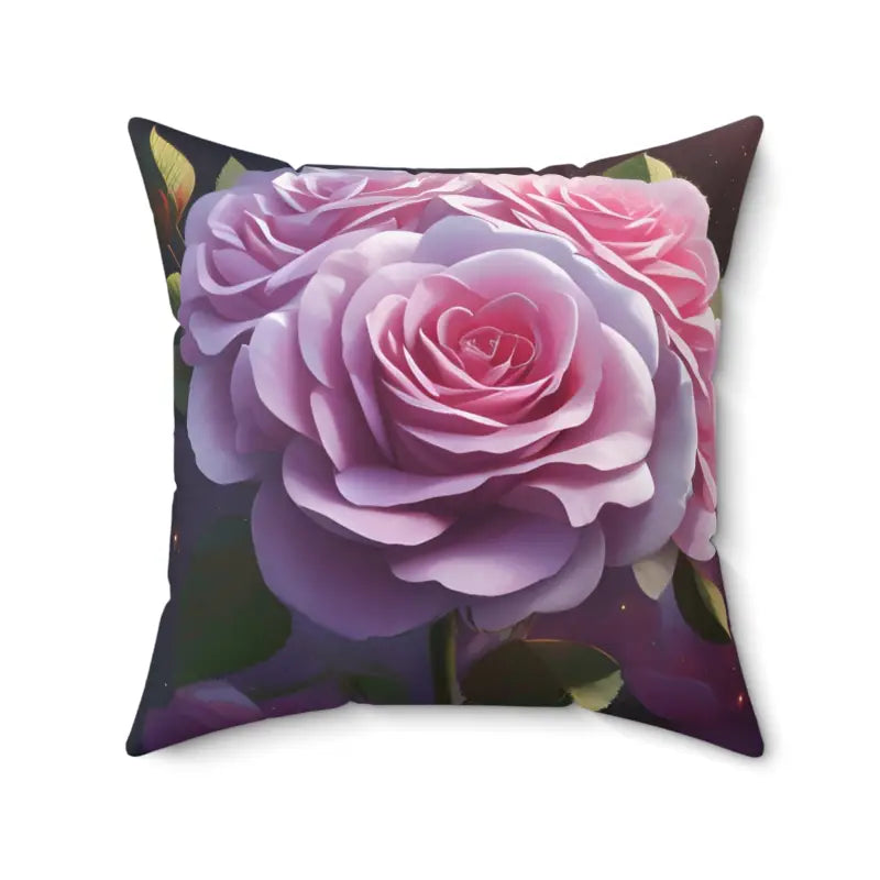 Travel Pillows for Long JourneysLuxurious Pink Roses Spun Polyester Square Pillow