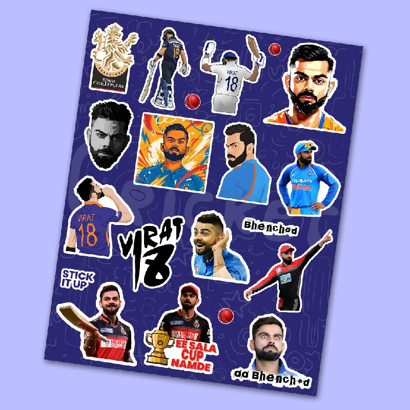 Thermal - Regulating Bamboo Sheets for All - Season ComfortVirat Kholi Mini Sticker Sheet