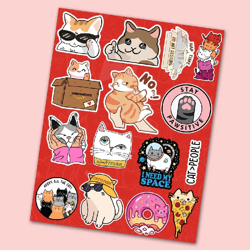 Rayon - Cotton Sheets for a Breathable and Soft BlendCute Cat Mini Sticker Sheet