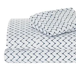 Linen - Cotton Blend Sheets for a Natural and Versatile OptionSefton Navy Printed Cotton Sheet Set