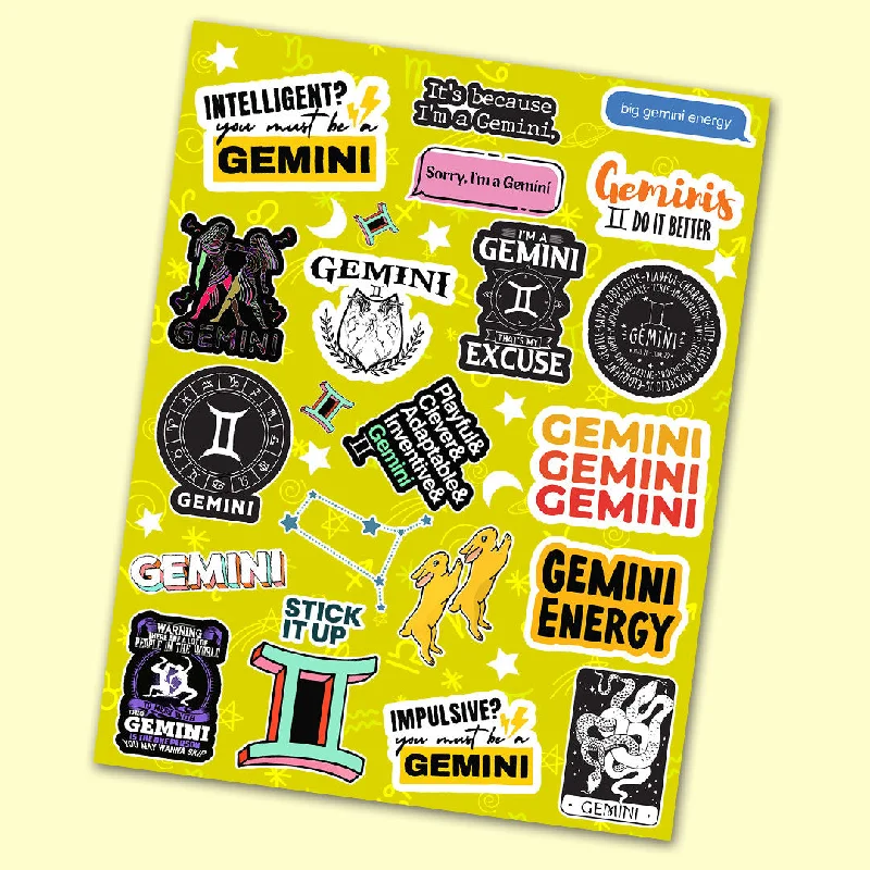 Wrinkle - Free Polyester Sheets for a Low - Maintenance BedGemini Mini Stickers Sheet