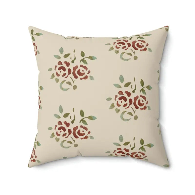 Cotton Pillows for Natural ComfortRoses & Leaves Polyester Square Pillow - Cozy Home Refresh