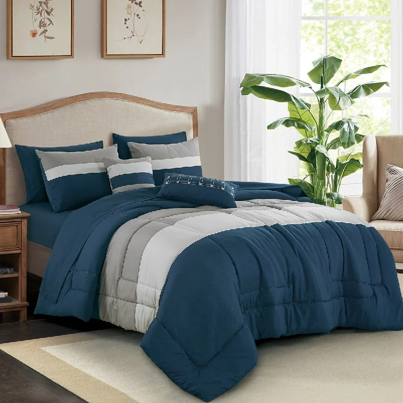 Queen - size comforters for standard queen - sized mattressesShatex Kirby 9 Pieces Comforter Set