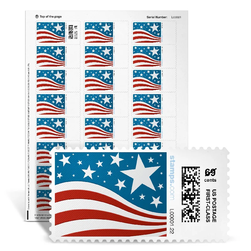 Wrinkle - Free Polyester Sheets for a Low - Maintenance BedStar Spangled NetStamps<sup>®</sup>