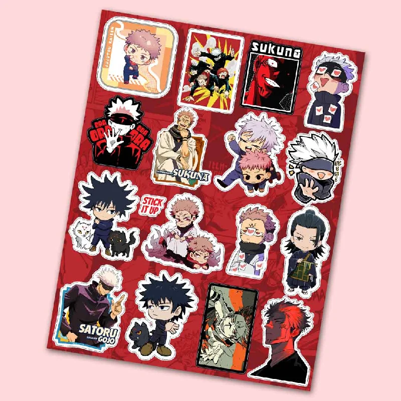 Fitted Sheets with Reinforced Corners for Long - Lasting UseJujutsu kaisen mini sticker sheet