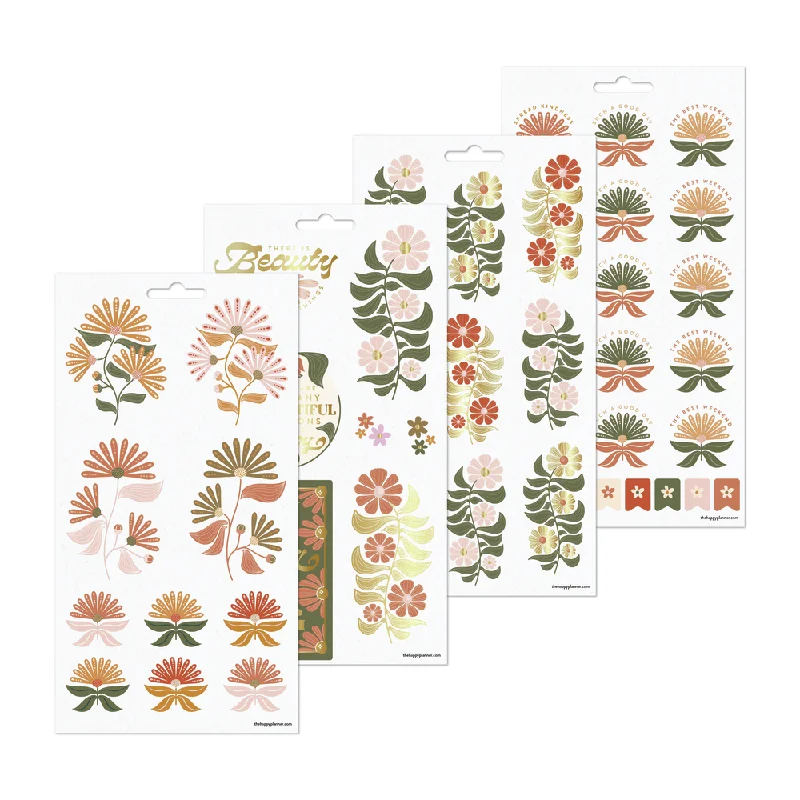 Anti - Pill Microfiber Sheets for a Smooth AppearanceDesert Rose - 10 Sticker Sheets