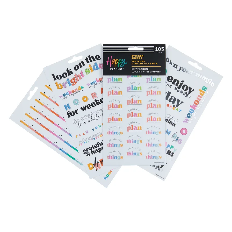 Jersey - Knit Sheets for a Comfortable and Casual BedHappy Brights - 5 Sticker Sheets