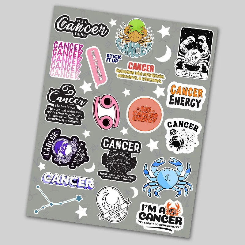 Wrinkle - Free Polyester Sheets for a Low - Maintenance BedCancer Mini Stickers Sheet