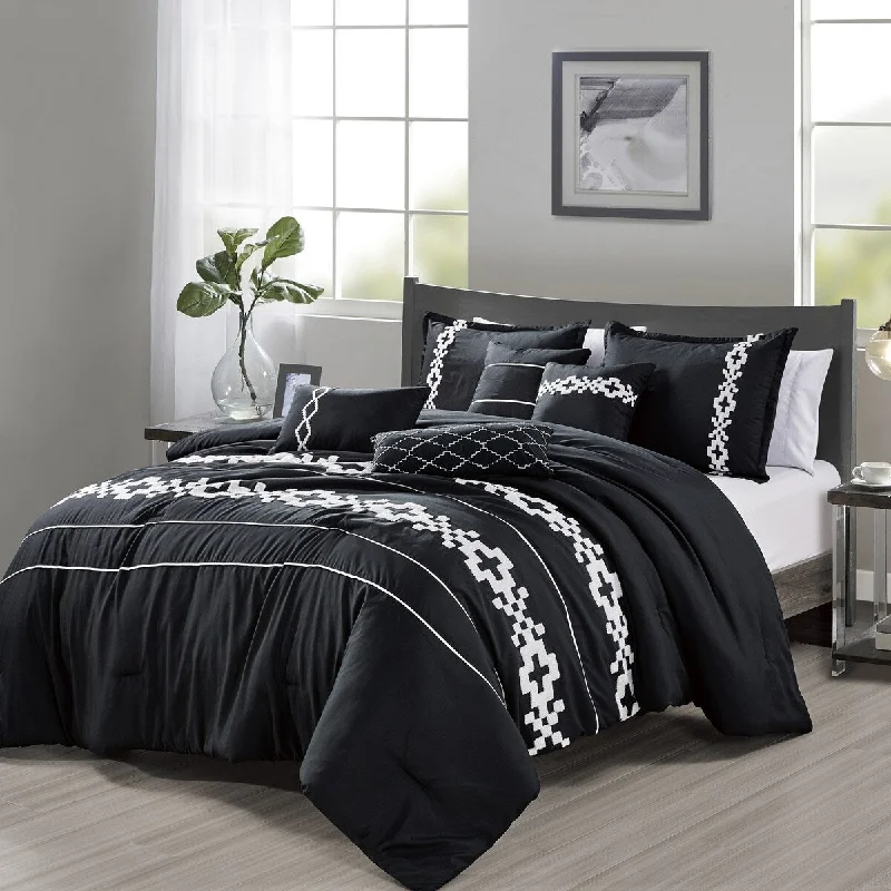 Cotton - filled comforters for a breathable and natural sleep experienceMyisha Luxury 7 Piece Comforter set