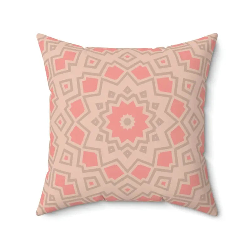 Kids Pillows with Fun DesignsStylish Peach Radial Abstract Polyester Square Pillow