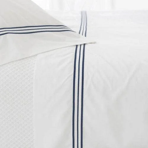 Twin - Size Sheet Sets with a Pillow ProtectorPine Cone Hill Trio Indigo Flat Sheet