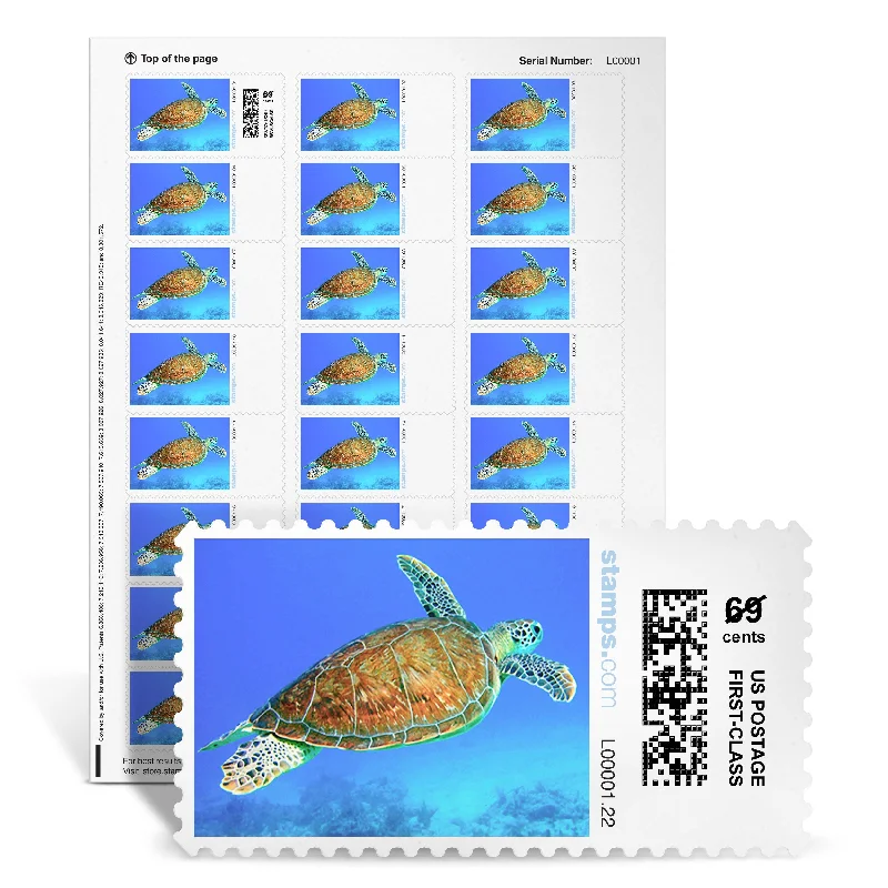 Rayon - Cotton Sheets for a Breathable and Soft BlendHawksbill Turtle NetStamps<sup>®</sup>