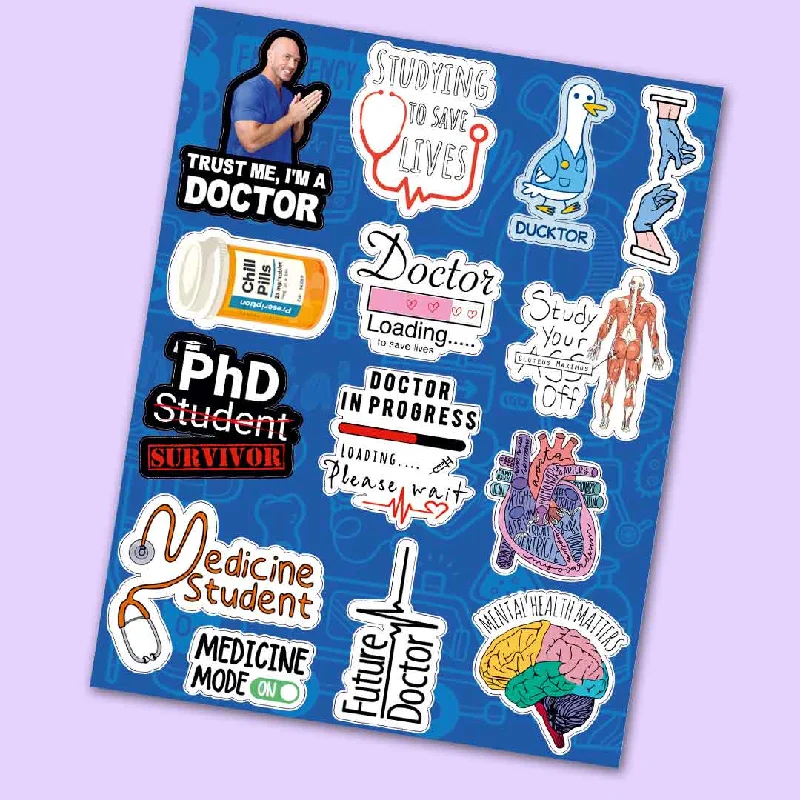 Wrinkle - Free Polyester Sheets for a Low - Maintenance BedDocter mini sticker sheet