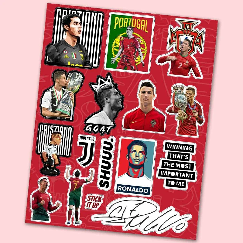 Queen - Size Sheet Sets with a European Pillowcase SetCristiano Ronaldo Mini sticker sheet