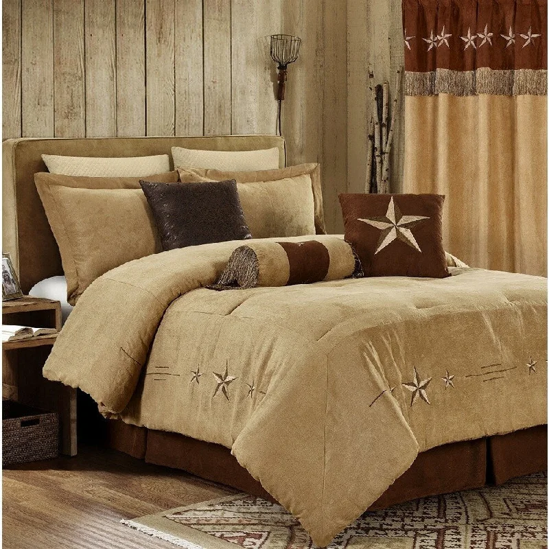 Goose down comforters known for their superior quality and insulationStar Laredo Coffee Antique 7 Piece Comforter Set