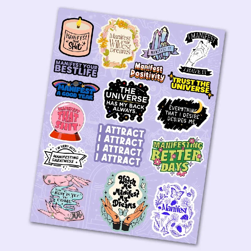 Moisture - Wicking Cotton Sheets for a Dry and Comfortable SleepManifest Mini Sticker Sheet