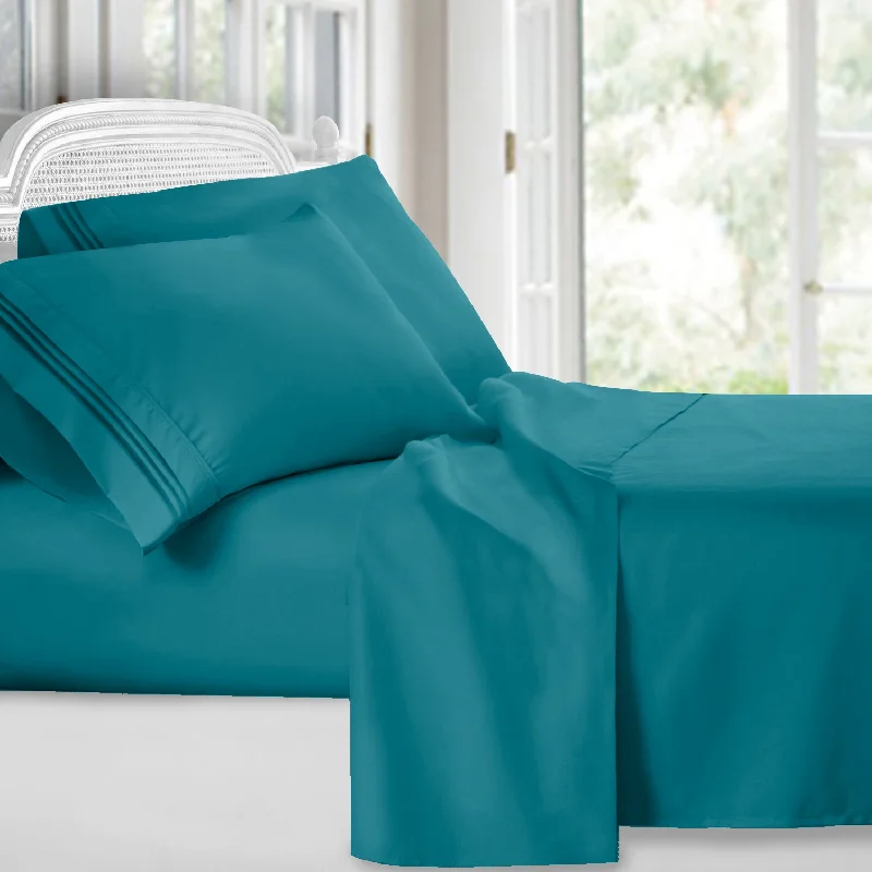 Wrinkle - Free Polyester Sheets for a Low - Maintenance BedBright Spring Colors Deep Pocket Bed Sheet Set