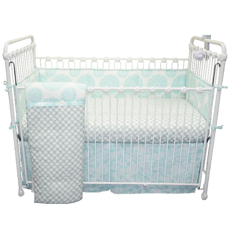 Quilted Cotton Sheets for a Warm and Inviting BedSweet and Simple Aqua/Blue Fitted Crib Sheet