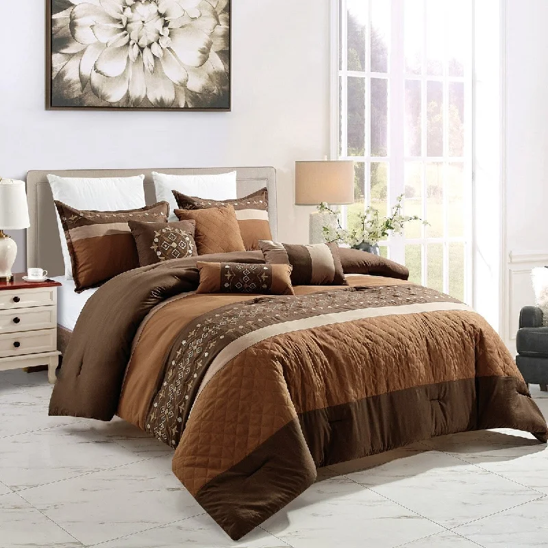 Down - filled comforters for supreme warmth and lightnessKairos Luxury 7 Piece Comforter set