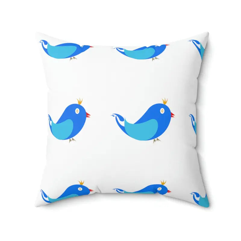 Firm Pillows for Side SleepersChic & Cozy Blue Birds Polyester Square Throw Pillow