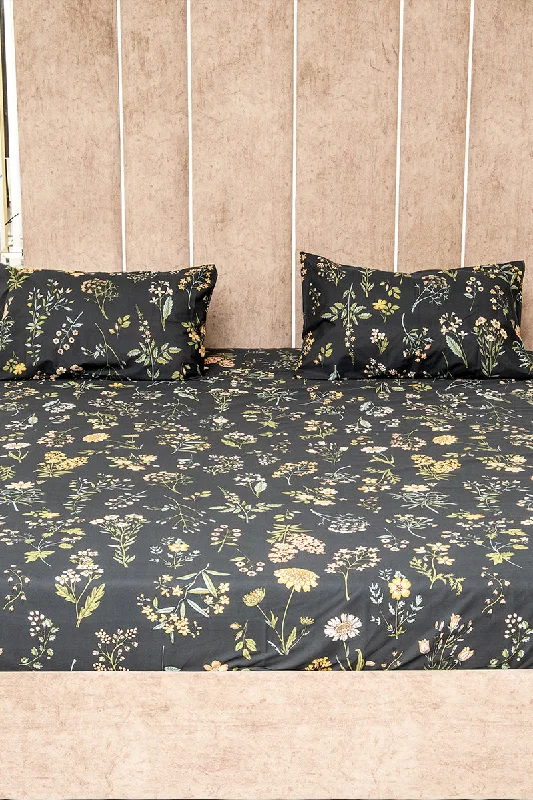 Quilted Cotton Sheets for a Warm and Inviting BedMyla floral 100% percale fitted bedsheet