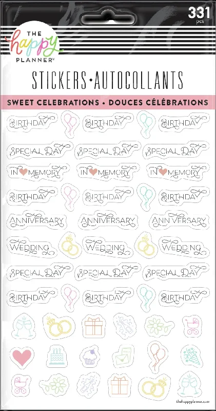 Flat Sheets with a High - Quality Finish for a Luxurious LookSweet Celebrations - 5 Sticker Sheets