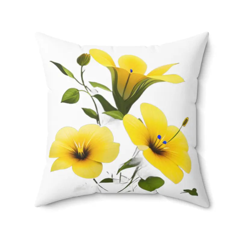 Cotton Pillows for Natural ComfortBrighten your Space with Yellow Morning Glory Throw Pillow