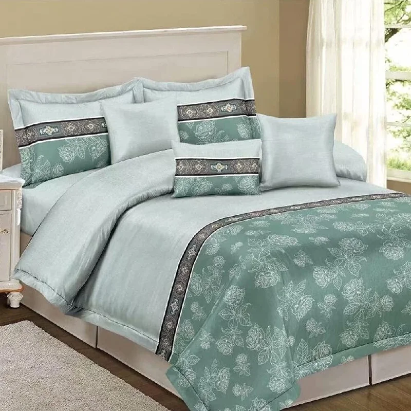 Latex - filled comforters with a bouncy texture and good supportShatex Bedding Comforter Set 3 Piece Textured Pattern Floral