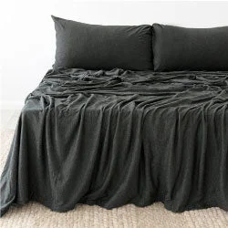 Quilted Cotton Sheets for a Warm and Inviting BedBedT Organica Charcoal Sheet Set