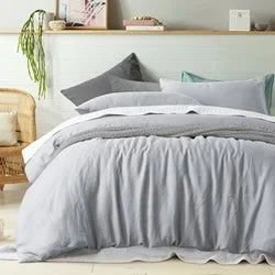 Quilted Cotton Sheets for a Warm and Inviting BedDove Grey Linen Sheet Set