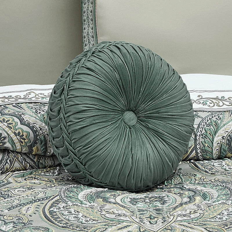 Cotton Pillows for Natural ComfortNico Tufted Round Decorative Throw Pillow