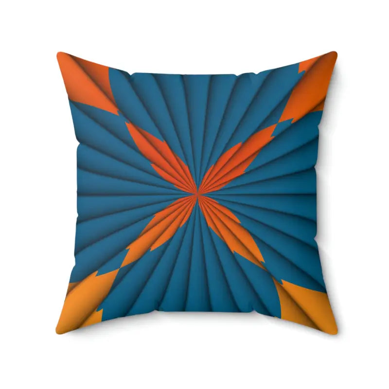 Decorative Pillows for Living Room MakeoverElevate your Decor with Blue Radial Abstract Square Pillow